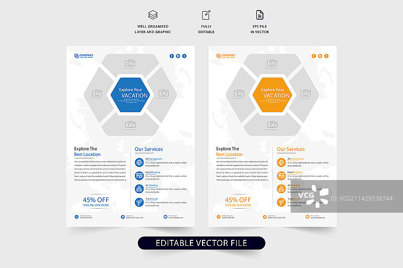 旅游促销宣传单设计图片素材