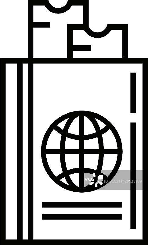 护照和机票图片素材