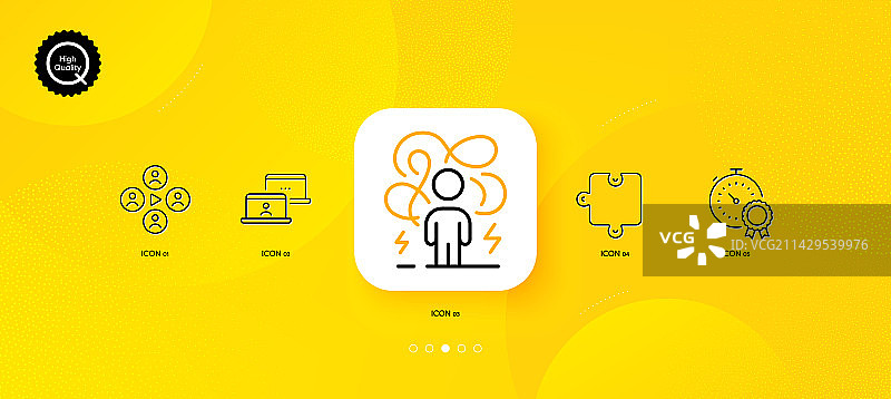 烧脑拼图：缓解压力与视频会议图片素材