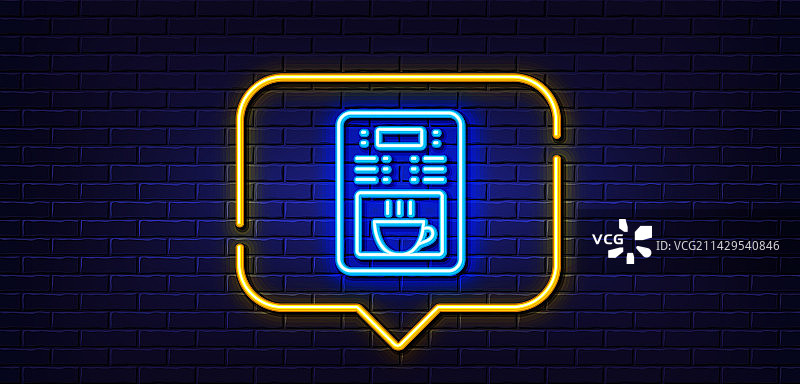咖啡机线条图标自动售货机标志制作图片素材