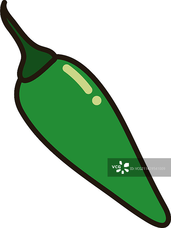 绿色辣椒图标图片素材