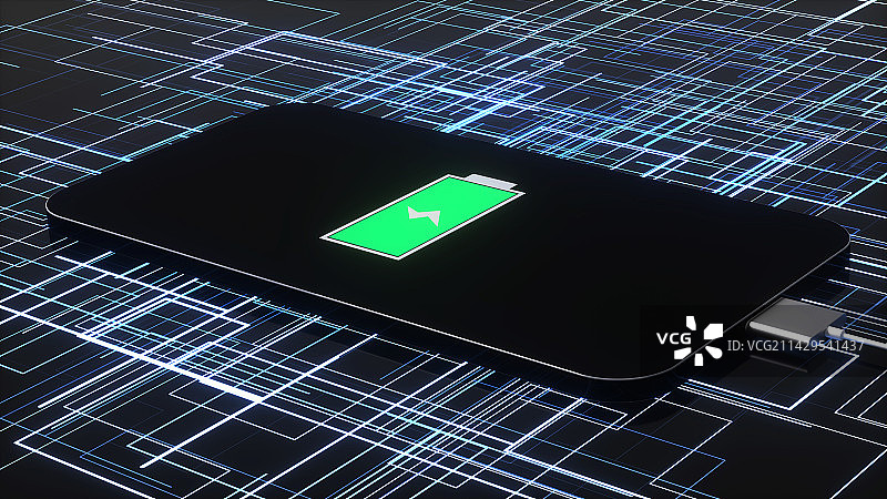 3D手机无线充电图片素材