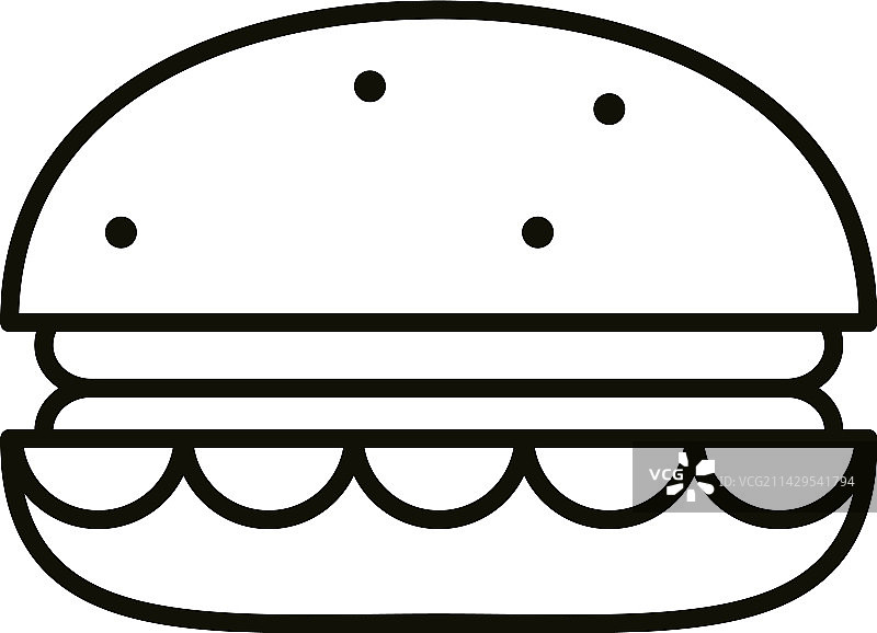 烤汉堡图标图片素材