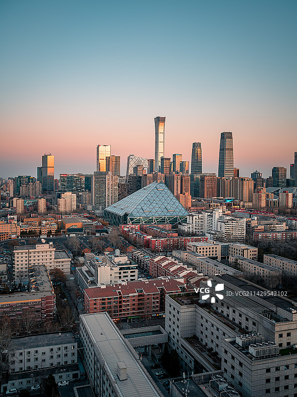 北京中信大厦侨福芳草地同框图片素材