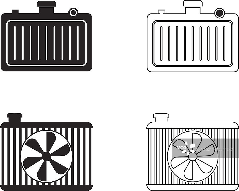 汽车散热器图标图片素材