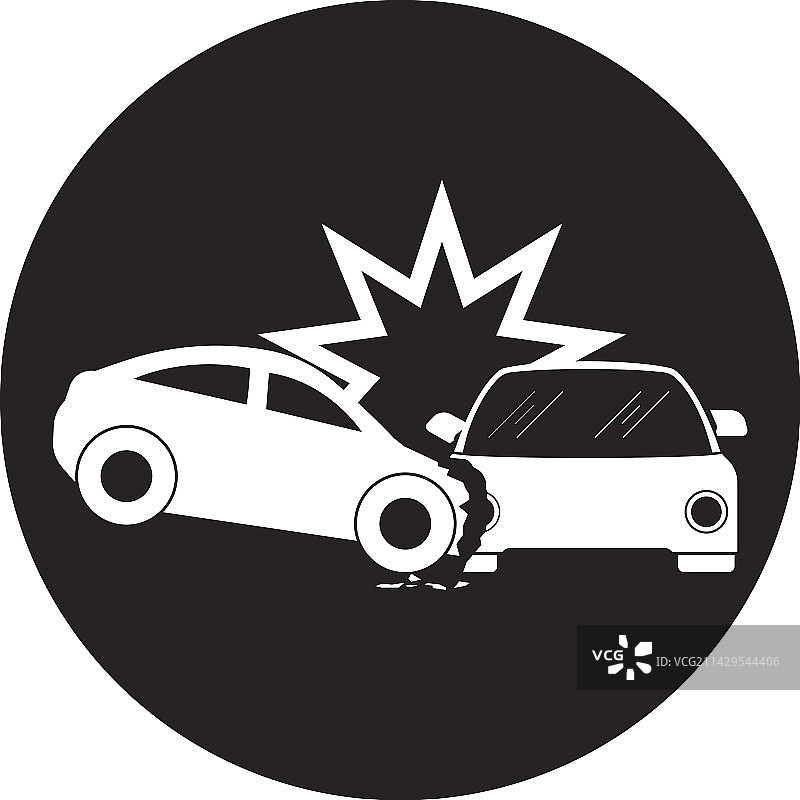 撞毁的汽车图标图片素材