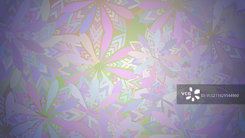 花瓣天堂梦幻花卉卡片图片素材