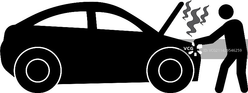 卡住的汽车图标图片素材