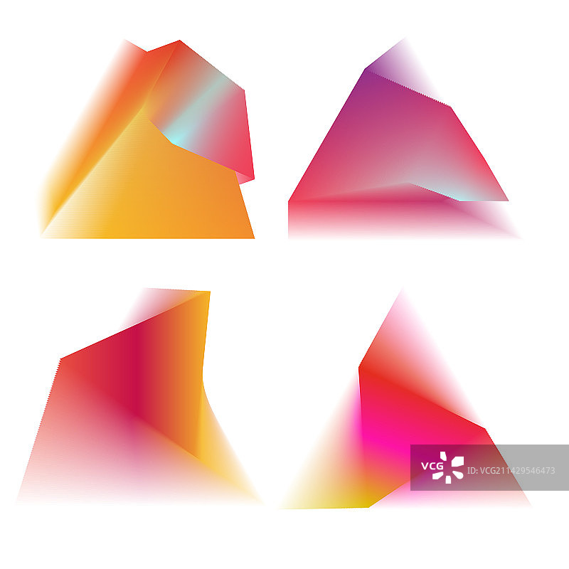彩色抽象三角形几何图案图片素材