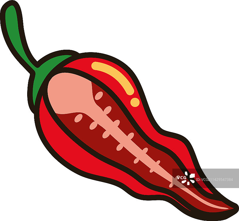 半个辣椒图标图片素材
