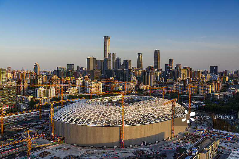 北京工人体育场工程建设图片素材