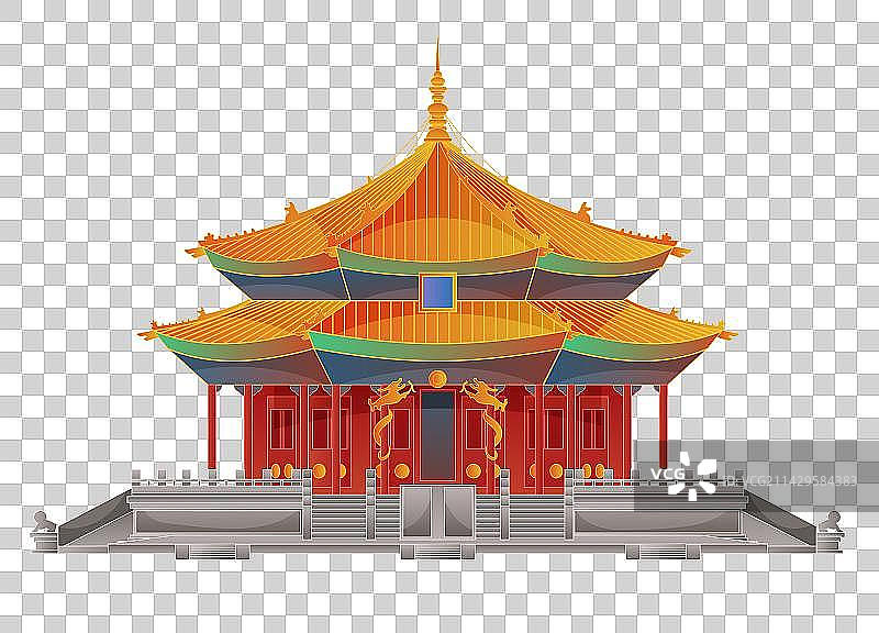 国潮元素-沈阳故宫-大政殿图片素材