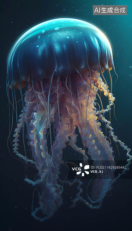 【AI数字艺术】梦幻水母系列图片素材