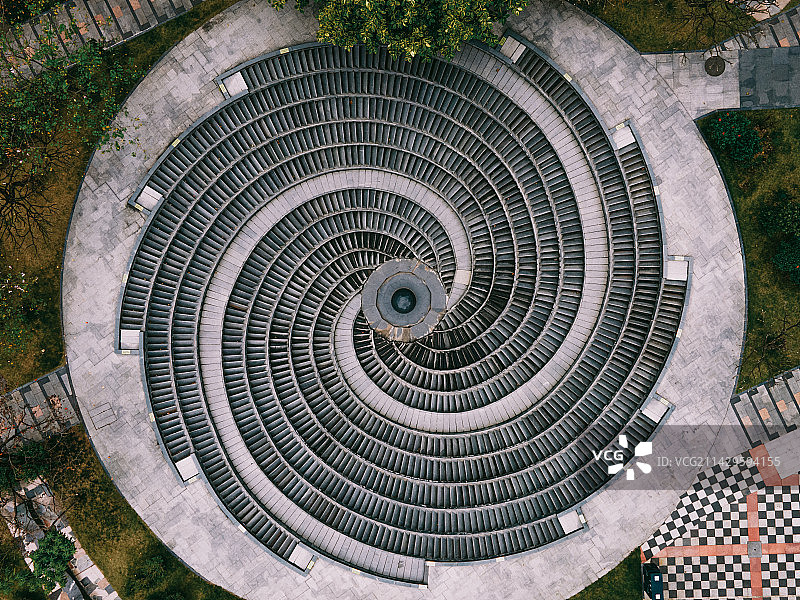 航拍公园图片素材