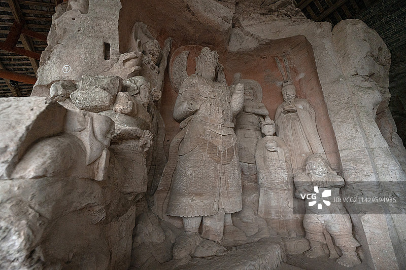 大足石刻北山石刻毗沙门天王龛图片素材