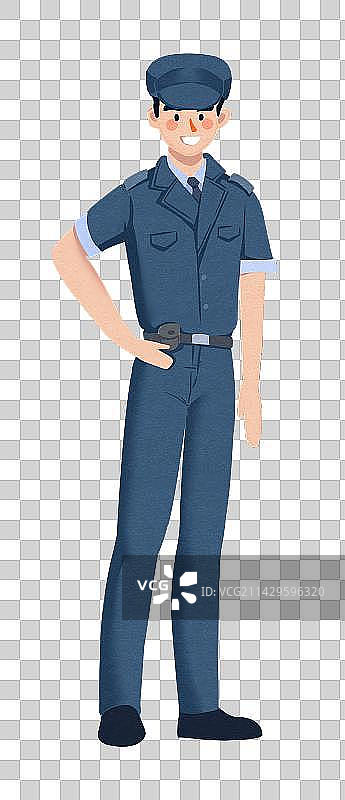 五一节保安插画图片素材