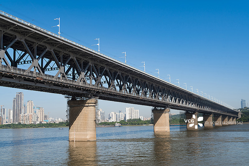 武汉长江大桥城市风光图片素材