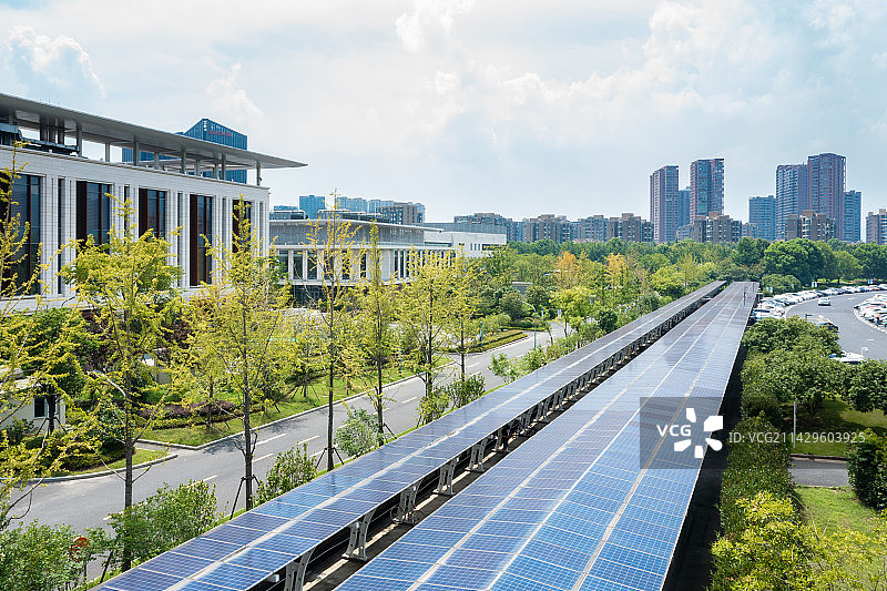 停车场车棚屋顶光伏发电站图片素材