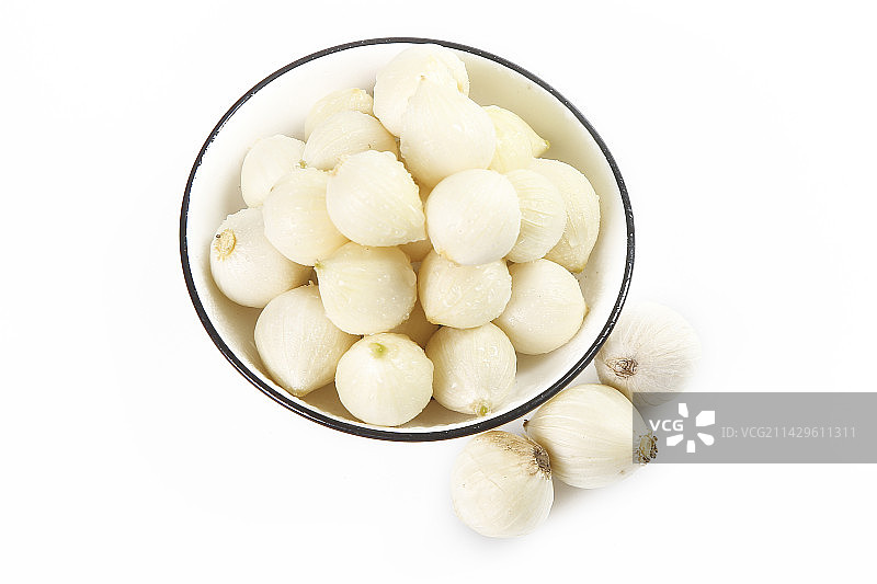 白底上的藠头籽图片素材