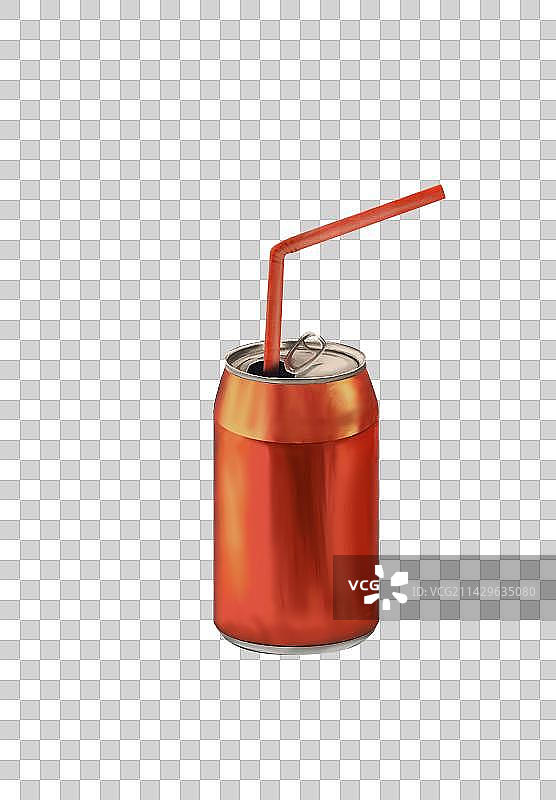 橙色的金属质感易拉罐图片素材