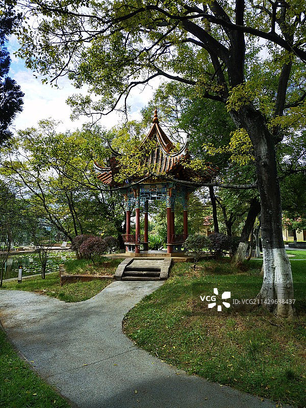 云南省昆明市大观楼南园图片素材