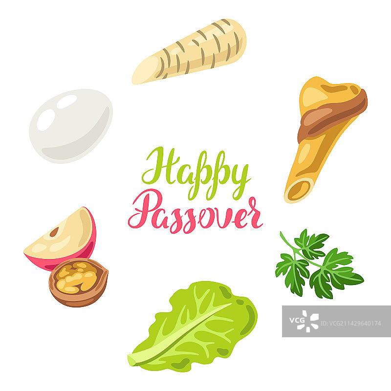 愉快的逾越节犹太节日贺卡图片素材