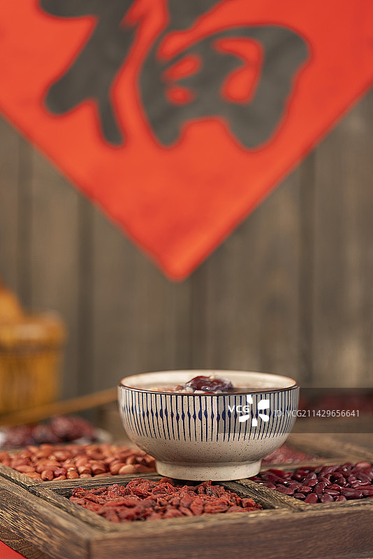 腊八食材与腊八粥图片素材