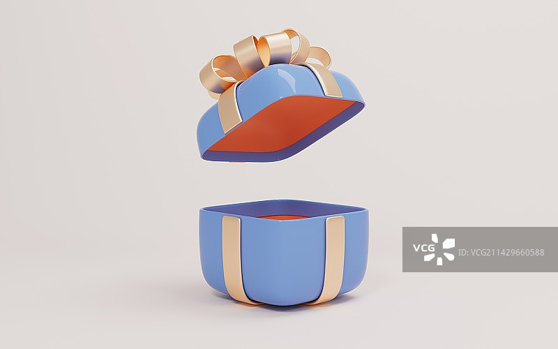 开启的礼盒三维渲染图片素材