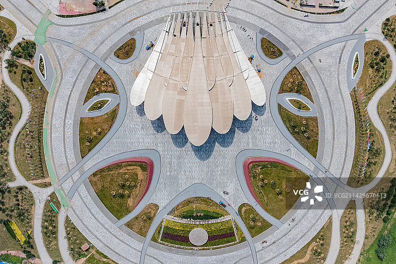 河北省唐山市南湖旅游景区世园广场图片素材