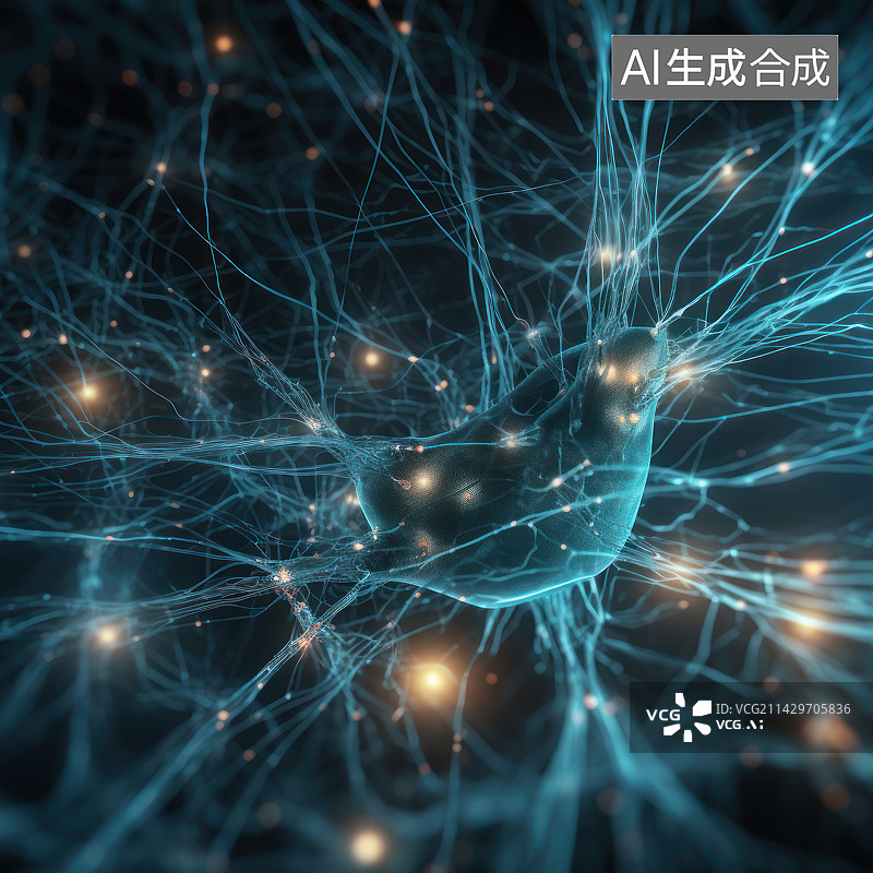 【AI数字艺术】神经元图片素材