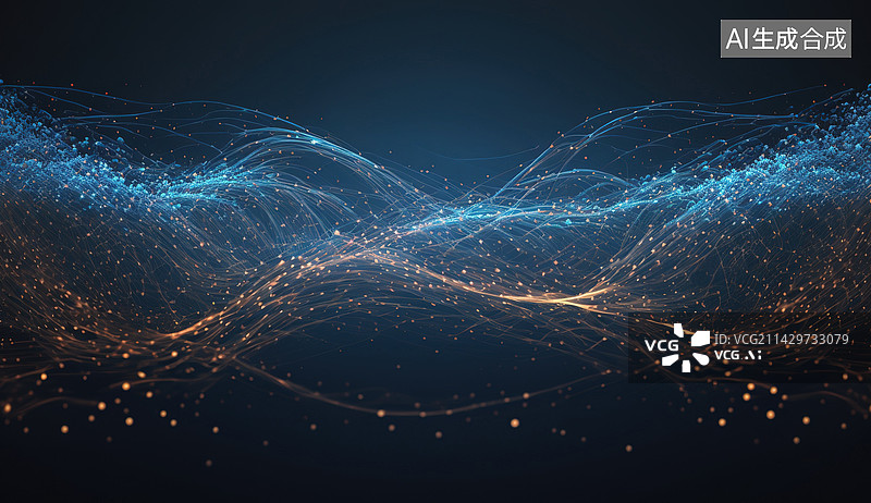 【AI数字艺术】粒子汇聚科技背景图片素材
