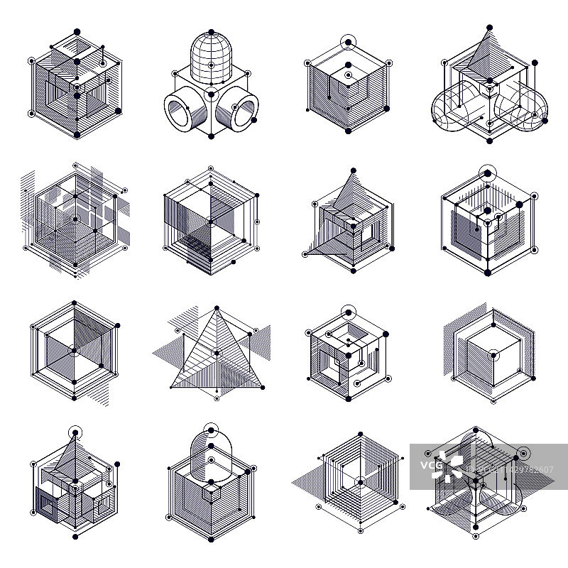 抽象黑白背景图案合集图片素材