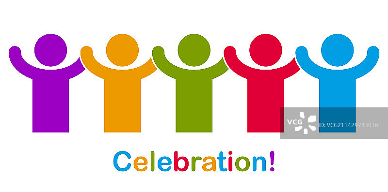 庆祝人群概念简约图标图片素材