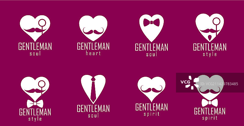 绅士爱心图标或标志合集图片素材