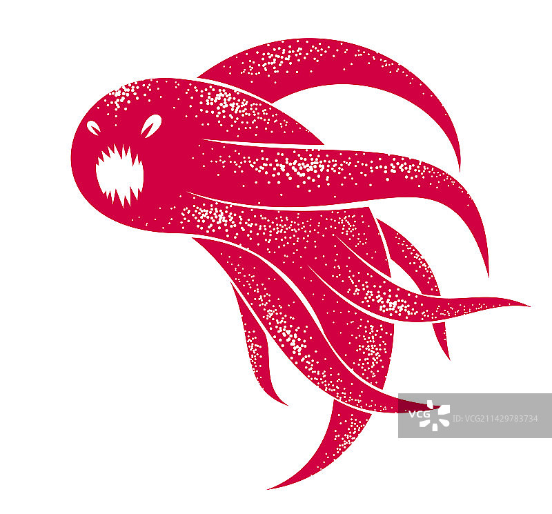 怪异恐怖的卡通滑稽怪物图片素材