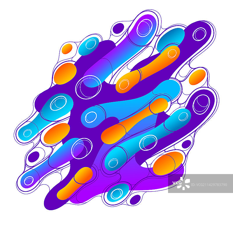 抽象彩色熔岩流体气泡渐变图片素材