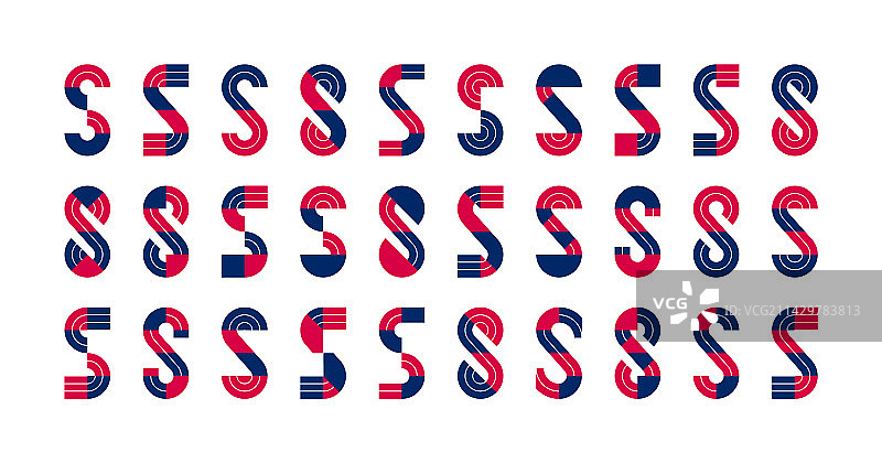 字母S标志元素时尚复古初始图片素材