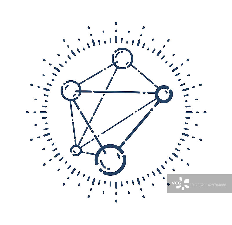 分子线性图标科学化学图片素材