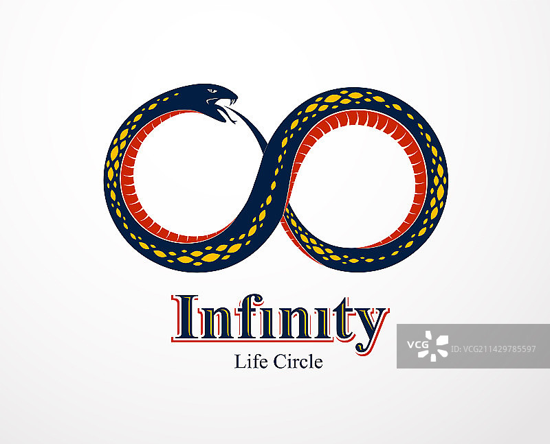 衔尾蛇无限符号图片素材