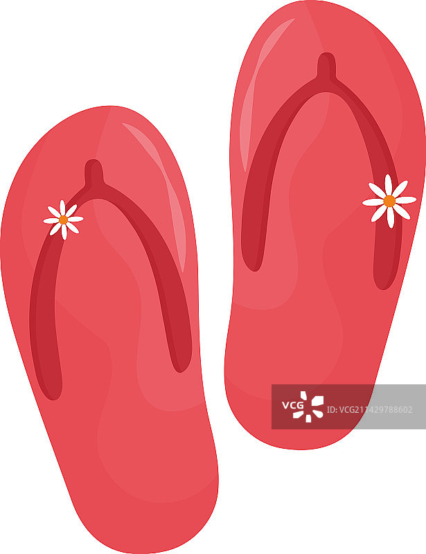 红色人字拖图片素材