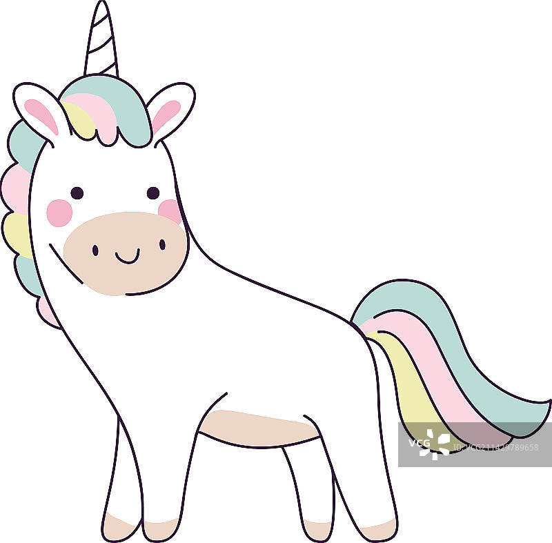 彩色独角兽图片素材