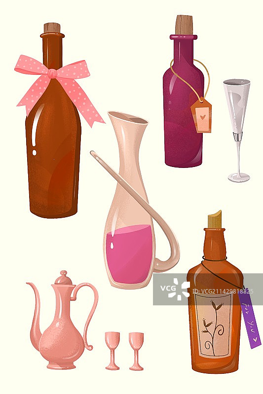 酒瓶酒杯图片素材