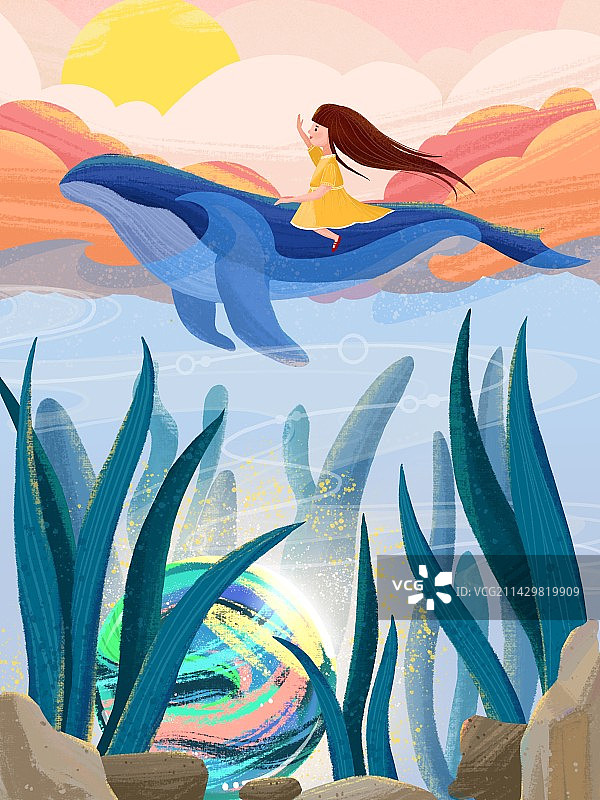 蓝鲸之梦图片素材