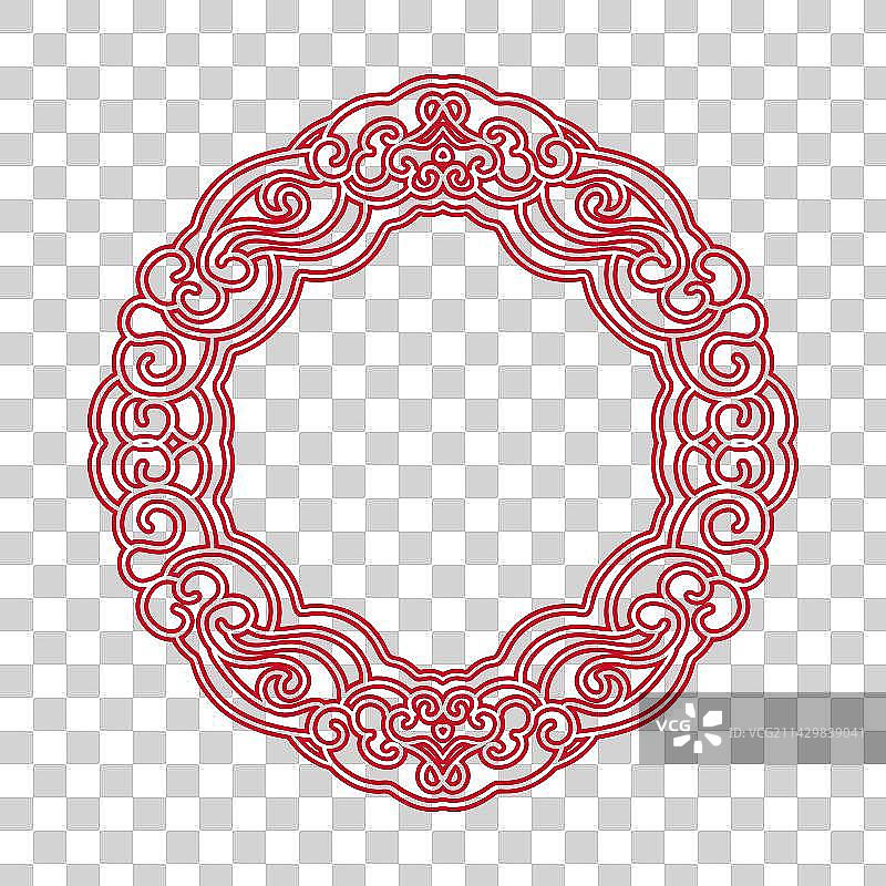 圆形中式纹理素材图片素材