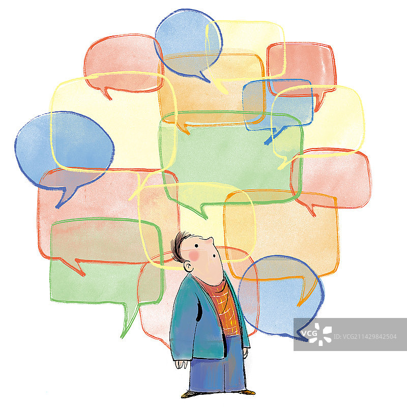 交流，对话框，讲话，沟通，淡彩图片素材