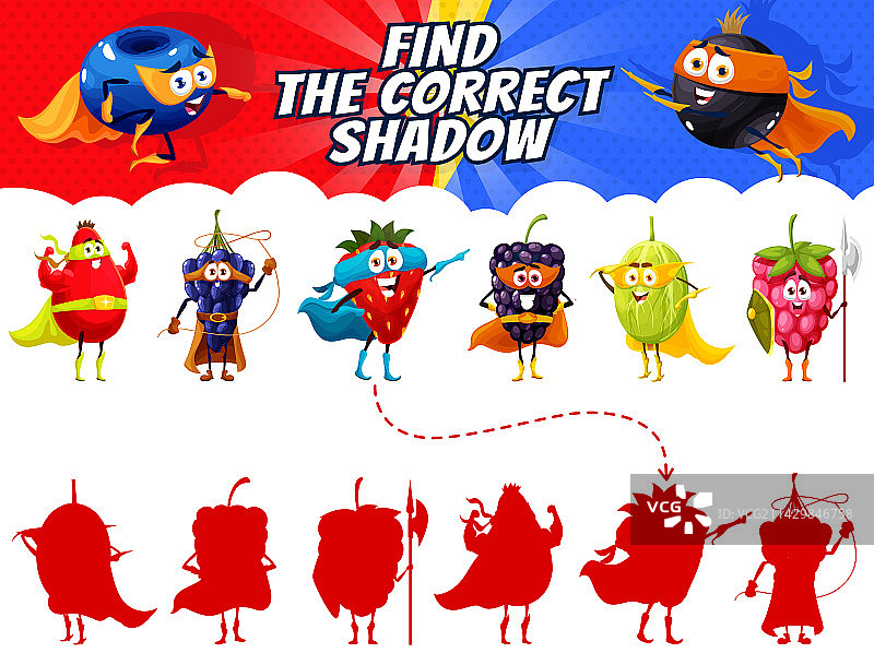 卡通超级英雄Berry找影子图片素材
