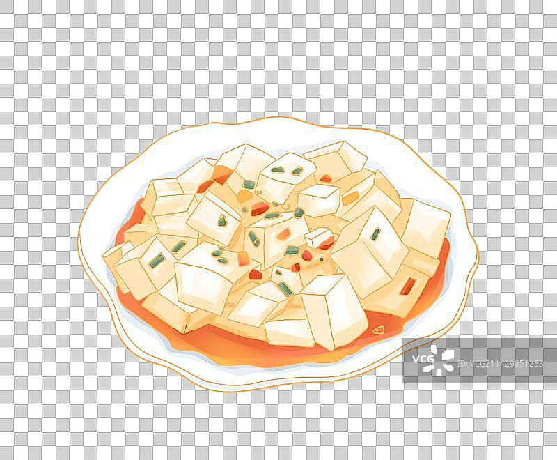 成都特色美食麻婆豆腐元素图片素材