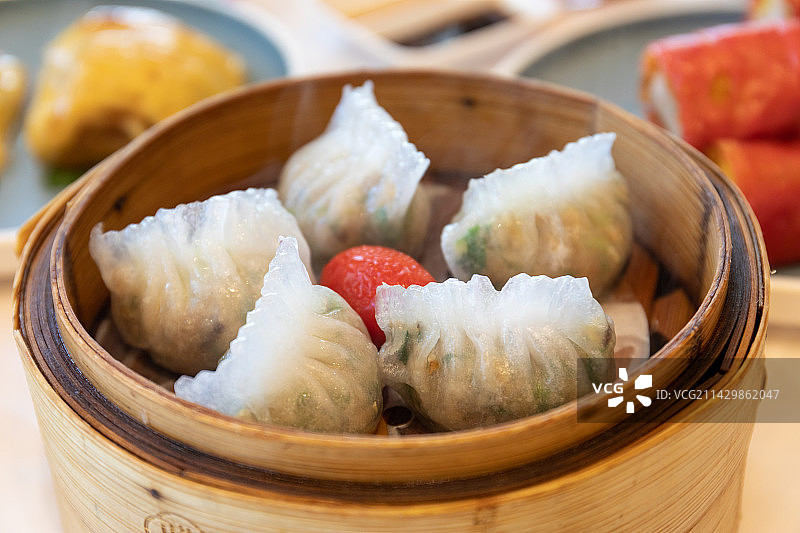 中国广东粤式早茶中山小榄粉果仔图片素材