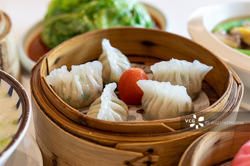 中国广东粤式早茶中山小榄粉果仔图片素材