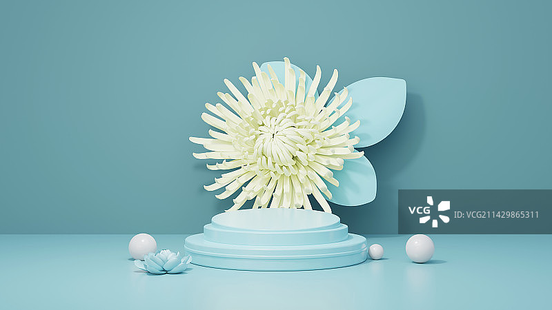 3D花朵产品展台图片素材